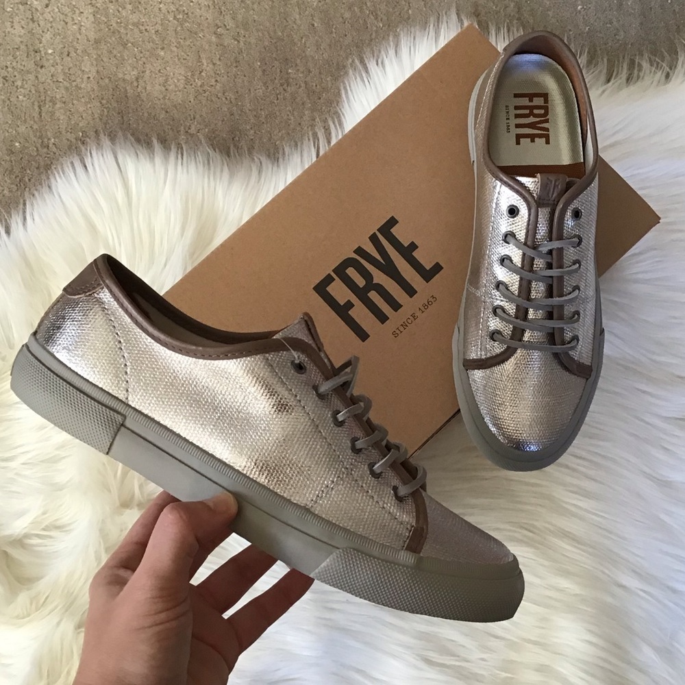 FRYE Metallic Lace Up Sneakers - Picture 5 of 8